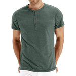 Herren-Henley-T-Shirts mit kurzer/langer Knopfleiste für die Freizeit
