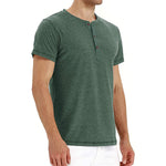 Herren-Henley-T-Shirts mit kurzer/langer Knopfleiste für die Freizeit