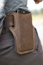 Gürteltasche aus echtem Leder für iPhone/Samsung