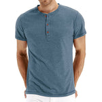 Herren-Henley-T-Shirts mit kurzer/langer Knopfleiste für die Freizeit