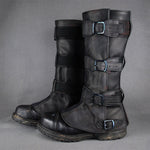 Gamaschen aus echtem Leder mit Metallschnalle