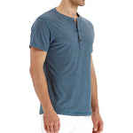 Herren-Henley-T-Shirts mit kurzer/langer Knopfleiste für die Freizeit