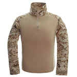 Herren Taktische Militärshirts 1/4 Zip Langarmshirt