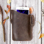 Gürteltasche aus echtem Leder für iPhone/Samsung