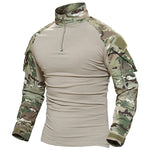 Herren Taktische Militärshirts 1/4 Zip Langarmshirt
