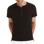 Herren-Henley-T-Shirts mit kurzer/langer Knopfleiste für die Freizeit