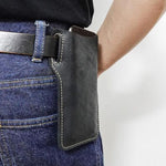 Gürteltasche aus echtem Leder für iPhone/Samsung