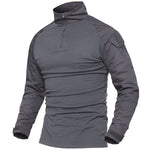 Herren Taktische Militärshirts 1/4 Zip Langarmshirt