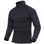 Herren Taktische Militärshirts 1/4 Zip Langarmshirt