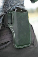 Gürteltasche aus echtem Leder für iPhone/Samsung
