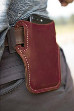 Gürteltasche aus echtem Leder für iPhone/Samsung
