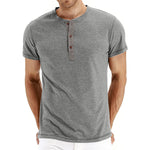 Herren-Henley-T-Shirts mit kurzer/langer Knopfleiste für die Freizeit