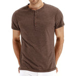 Herren-Henley-T-Shirts mit kurzer/langer Knopfleiste für die Freizeit