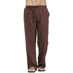 Herren Leinen-Großgrößen-Taschenhose