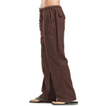 Herren Leinen-Großgrößen-Taschenhose