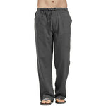 Herren Leinen-Großgrößen-Taschenhose