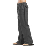 Herren Leinen-Großgrößen-Taschenhose