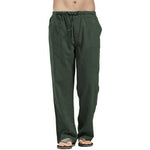 Herren Leinen-Großgrößen-Taschenhose