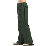 Herren Leinen-Großgrößen-Taschenhose