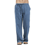 Herren Leinen-Großgrößen-Taschenhose