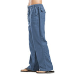 Herren Leinen-Großgrößen-Taschenhose